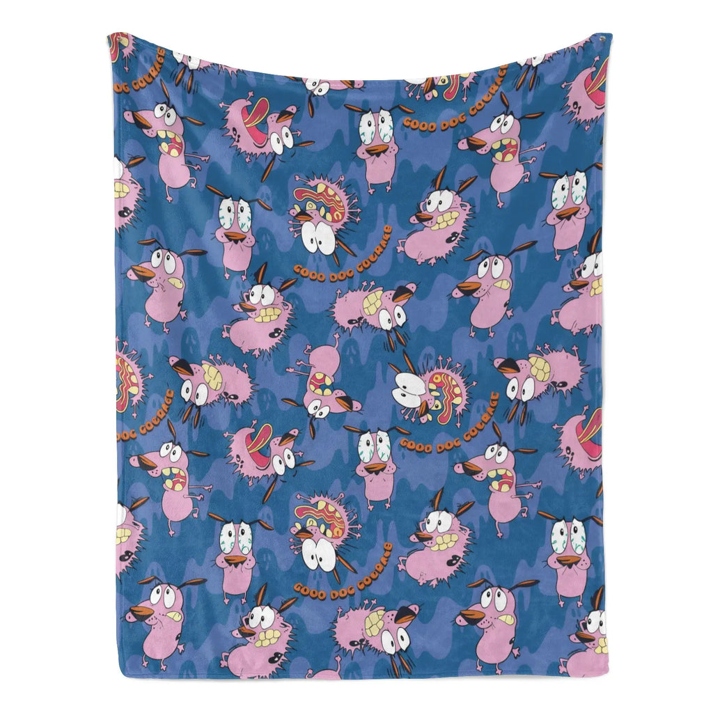 Cowardly Dog - Courage Pink Cartoon Blanket Soft Funny Throw Blanket Cozy Lightweight Plush Portable Cover Blanket For Sofa,Warm Gift For Birthday,Christmas,Multiple Blanket - View 10