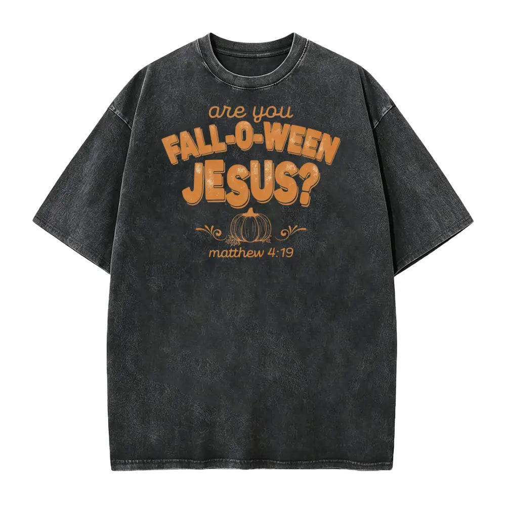 Retro Fall Religious Sweatshirt, Are You Fall-O-Ween Jesus, Womens Christian Shirt, Follow Jesus Shirt, Bible Matthew Shirt, Cute Thankful Shirt, Bible Verse Sweater, Cotton Round Neck Tee, Full Sizes, Full Colors, Womenswear