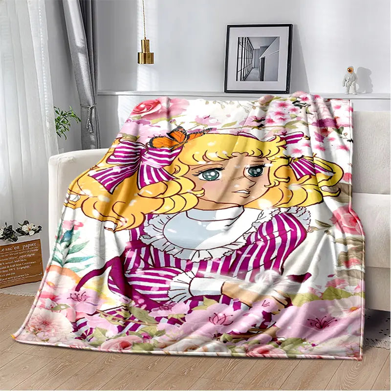 2025 New Style Candy Candy Girl Cartoon Anime Soft Plush Blanket,Flannel Throw Blanket Polyester Blanket for Living Room Bedroom Sofa Kid Gift - View 23