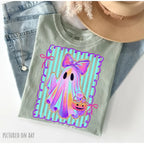Comfort Colors Preppy Halloween Ghost Cotton Tee Unisex