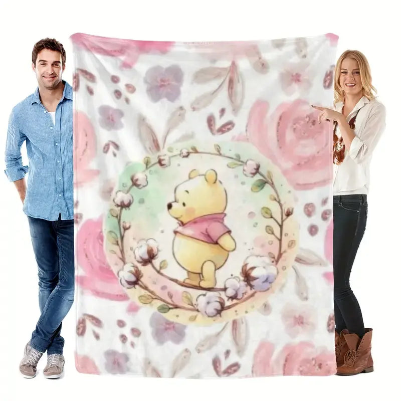 [SummerVibes] DISNEY CLASSIC Winnie the Pooh Blanket, soft and comfortable sofa decoration, outdoor sports multi-purpose blankets - View 2