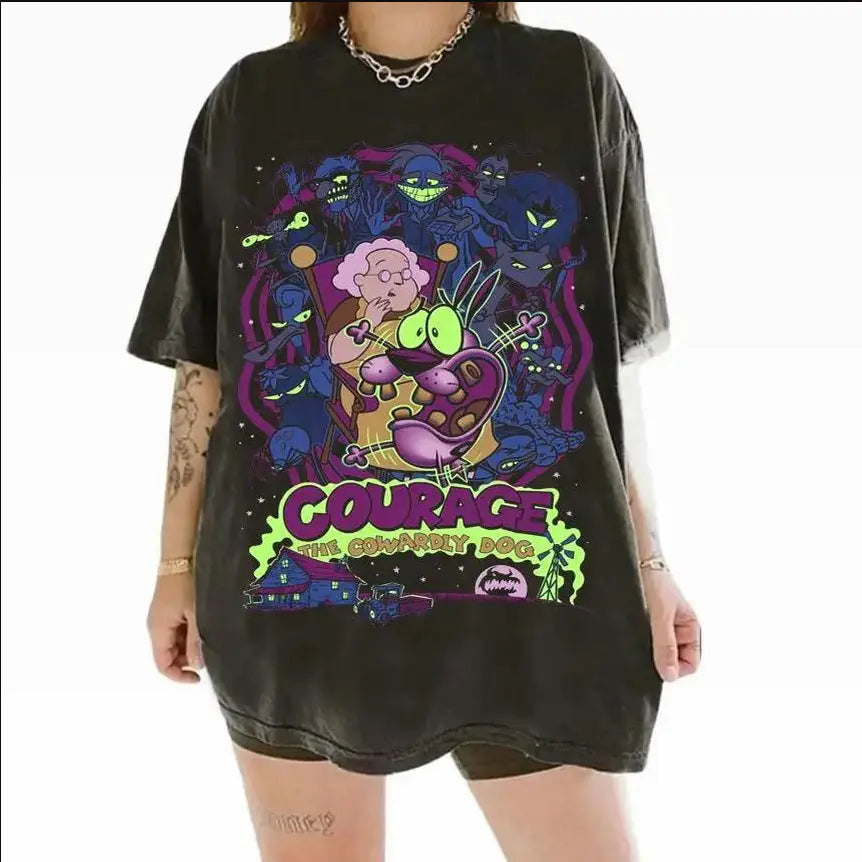 Courage the Cowardly Dog Vintage 90s Cartoon T-Shirt