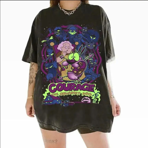 Courage the Cowardly Dog Vintage 90s Cartoon T-Shirt