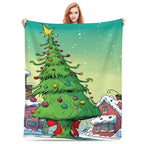 Funny Cartoon Christmas Print Super Soft Flannel Blanket, multi-purpose, suitable for sofa, bedroom, office or camping, suitable for all seasons - View 12