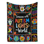Autism Awareness Printed Flannel Fleece Blanket for Kids, 1-Piece Flannel Fabric, Funny Puzzle Design, Printed Style Brightens Rooms for Room Decor & House Decor - View 6