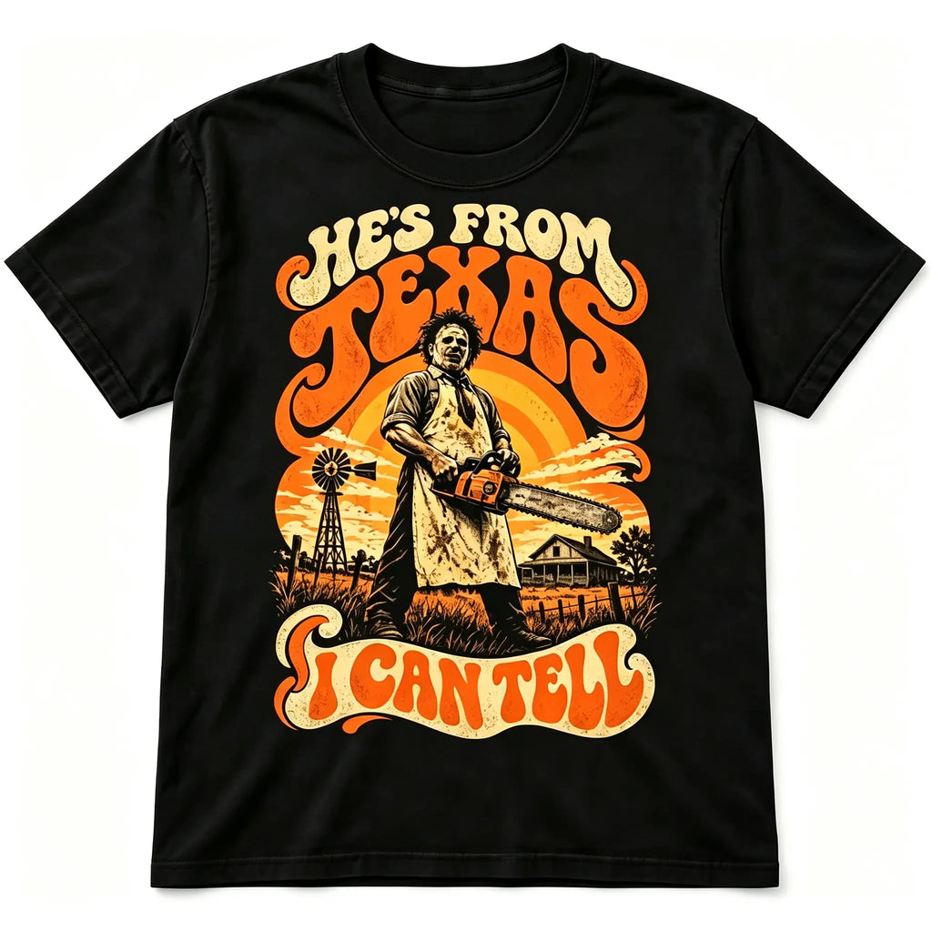 Texas Movie Graphic T-Shirt - Halloween Regular Fit Tee, Spooky Season Fan Top - View 13