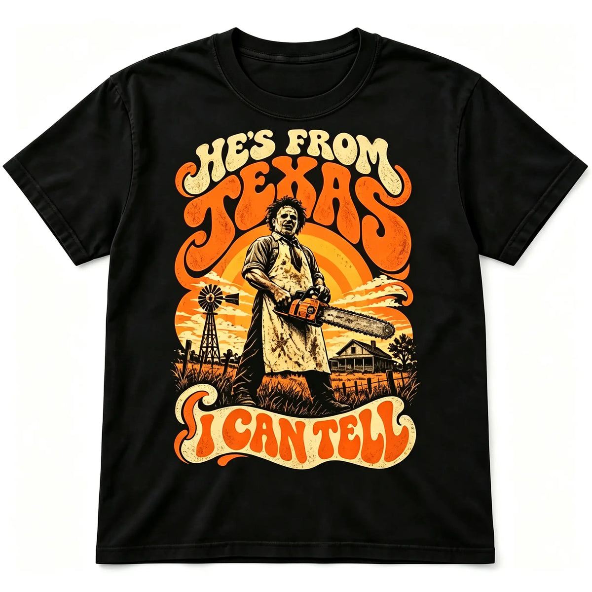 Texas Movie Graphic T-Shirt - Halloween Regular Fit Tee, Spooky Season Fan Top - View 13