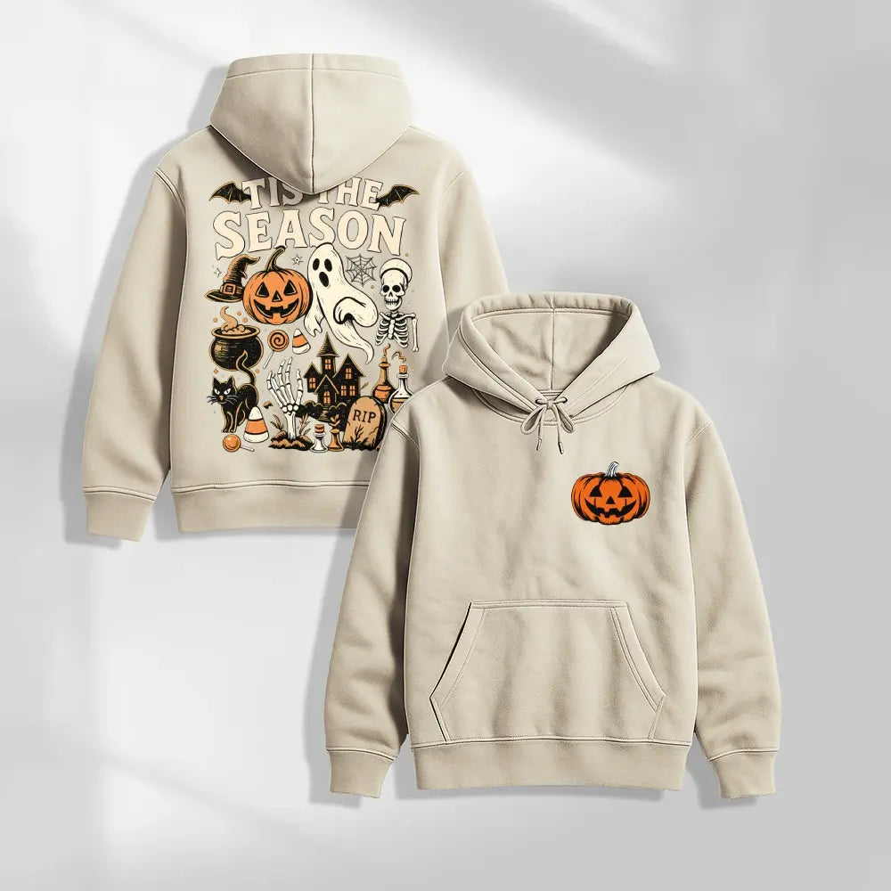 Halloween Spooky Season Graphic Hoodie Pullover Sweatshirt