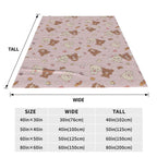 Kawaii Rilakkuma Knitted Flannel Throw Blanket - Figure Print Bed Accessories, Cutecore Stuff, Cozy Girly Room Stuff, Teen Room Decor, Soft Warm Summer AC Use, Home Goods Gift for Girls - View 4
