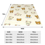 Rilakkuma Cartoon Flannel Blanket Warm Throw Blanket for Home Decor Airplane Travel Novelty Bedspread Sofa Bed Cover - View 7