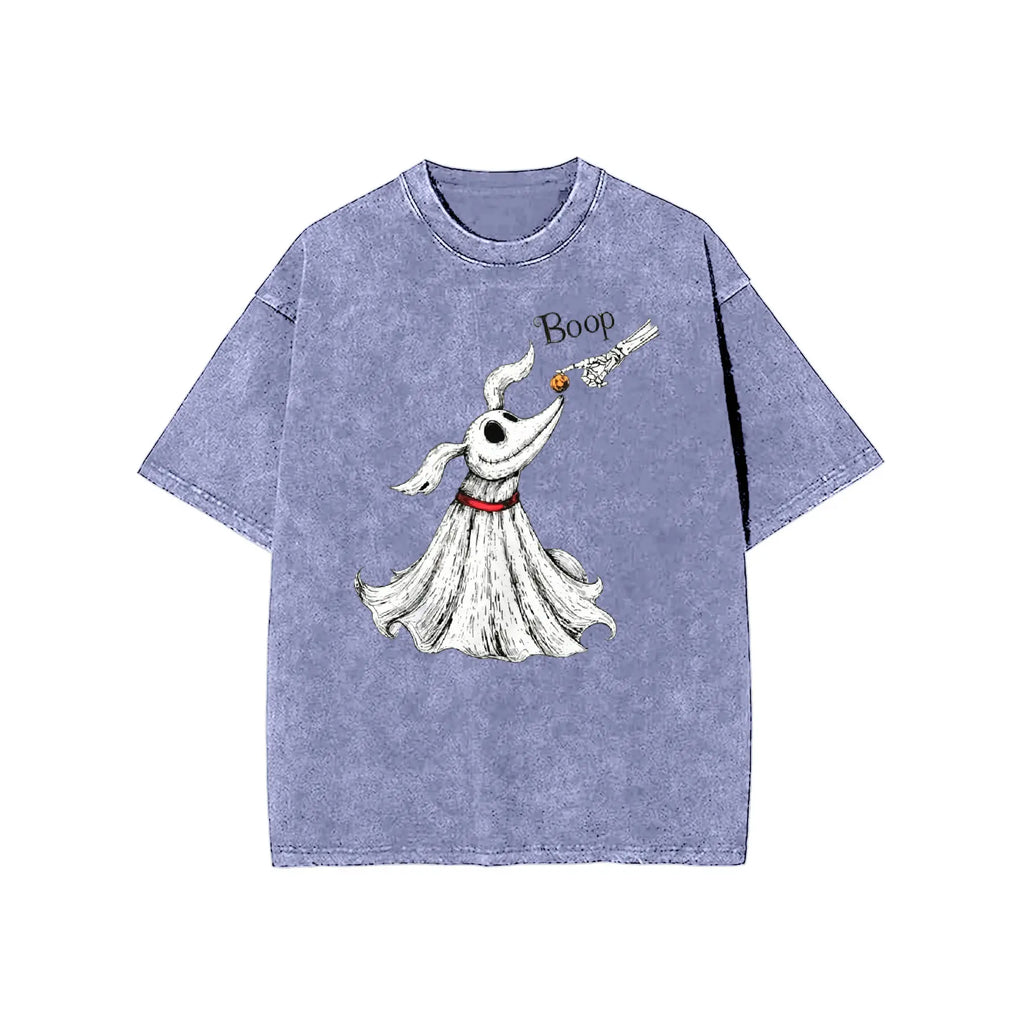 Zero Dog Boop Skeleton Hand Funny T-Shirt, Halloween Trip Tee, Nightmare Before Christmas Matching Shirt - View 13