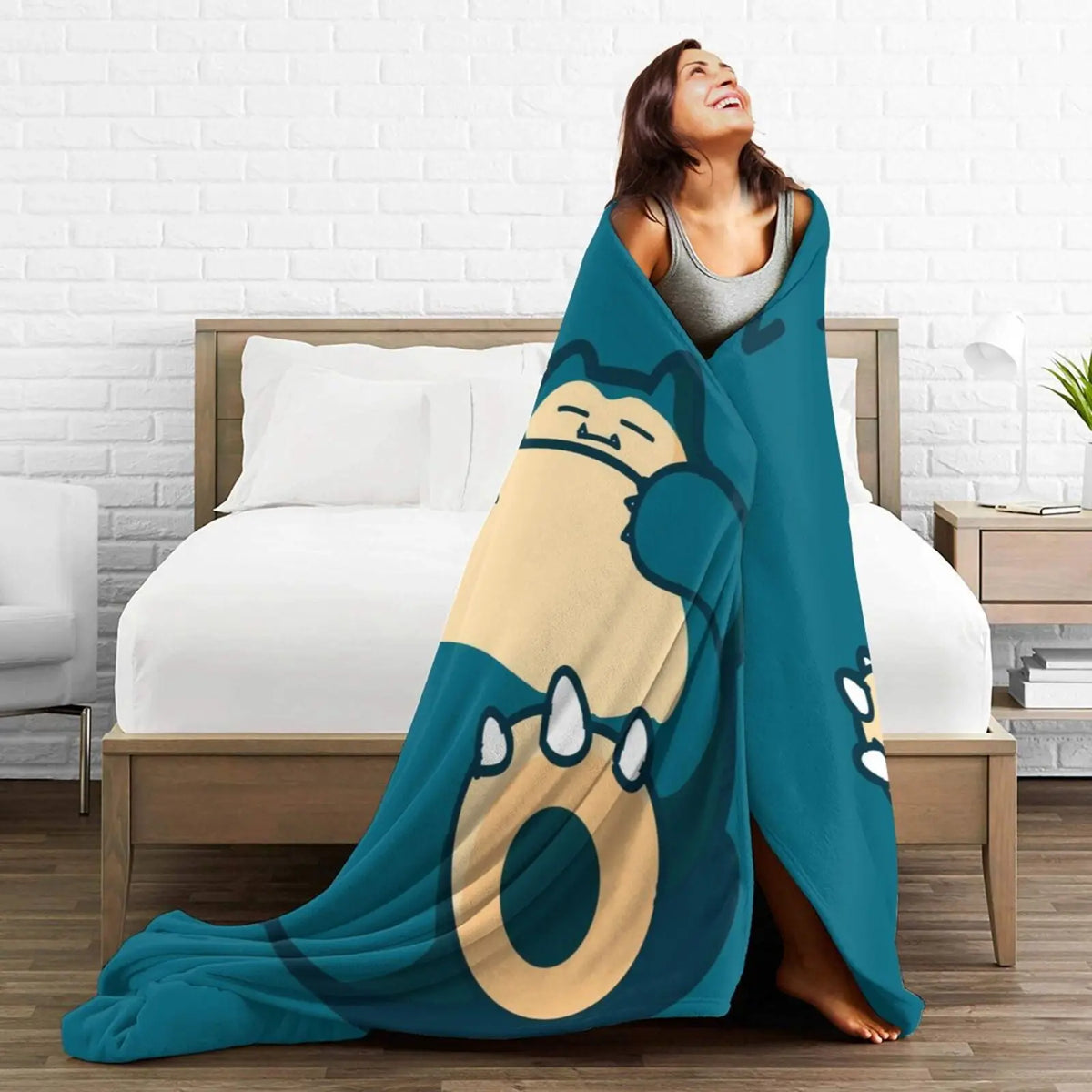 Snorlax Cartoon Blanket Ultra Air-conditioning quilt, soft and thin style Flannel Throw Blanket Warm Cozy Fleece Blankets Gifts for Kids Boys Girls Travelling Camping Sofa Bed 50"x40" - View 7
