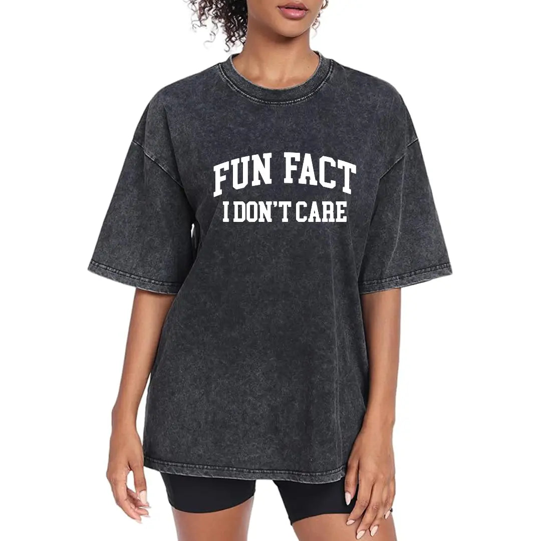 Fun Fact I Don’t Care Sweatshirt - Sarcastic College Style