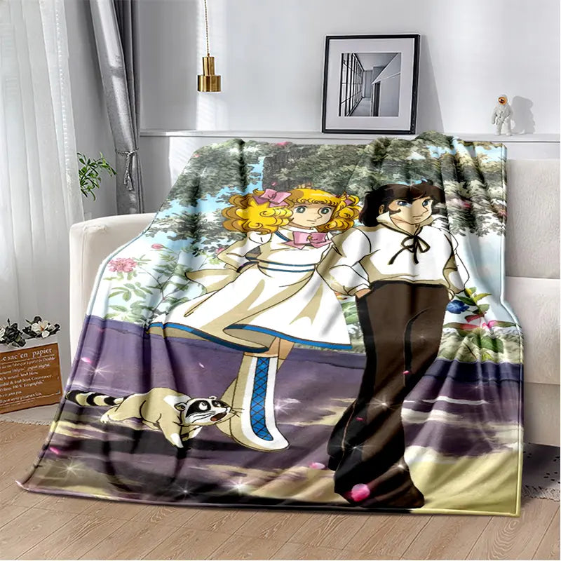 2025 New Style Candy Candy Girl Cartoon Anime Soft Plush Blanket,Flannel Throw Blanket Polyester Blanket for Living Room Bedroom Sofa Kid Gift - View 26