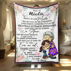 A Spanish letter: papa gives a blanket to his daughter, papa & mama give Birthday gift for son & daughter. A soft and comfortable flannel blanket, perfect for various occasions, a Valentine's Day gift.Easter Gifts for Kids - View 18