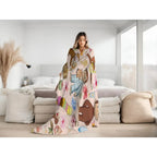 Curious George Classic Flannel Print Throw Blanket - Tropical & Pajama Collage, Beach Surf Adventure, Pancake Scene Designs, Lightweight, Fade Resistant, Soft Cozy, Machine Washable for Kids' Beds, Living Space Snuggle, Holiday Birthday Gift - View 3