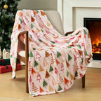 CGK | Holiday Plush Blanket - Ultra-Soft Festive Throw, Cozy Lightweight Christmas Bedding & Couch Blanket with Holiday Prints - View 7