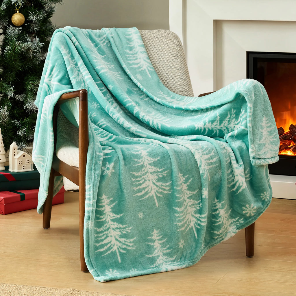 CGK | Holiday Plush Blanket - Ultra-Soft Festive Throw, Cozy Lightweight Christmas Bedding & Couch Blanket with Holiday Prints - View 4
