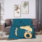 Snorlax Cartoon Blanket Ultra Air-conditioning quilt, soft and thin style Flannel Throw Blanket Warm Cozy Fleece Blankets Gifts for Kids Boys Girls Travelling Camping Sofa Bed 50"x40" - View 8
