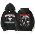 Men's Ghostface Hoodie or T-Shirt Tops - Classic Outerwear, Halloween Ready Horror Character Graphic Pullover, Spooky Casual Streetwear Merch for Horror Fans,sohochic
