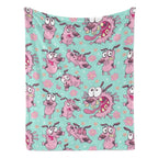 Cowardly Dog - Courage Pink Cartoon Blanket Soft Funny Throw Blanket Cozy Lightweight Plush Portable Cover Blanket For Sofa,Warm Gift For Birthday,Christmas,Multiple Blanket - View 3