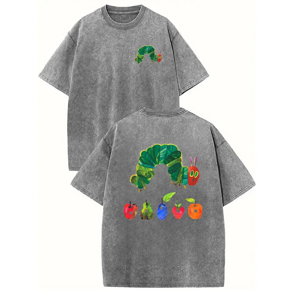 Holafish Heavyweight Cotton Streetwear T-Shirt with Acid Wash