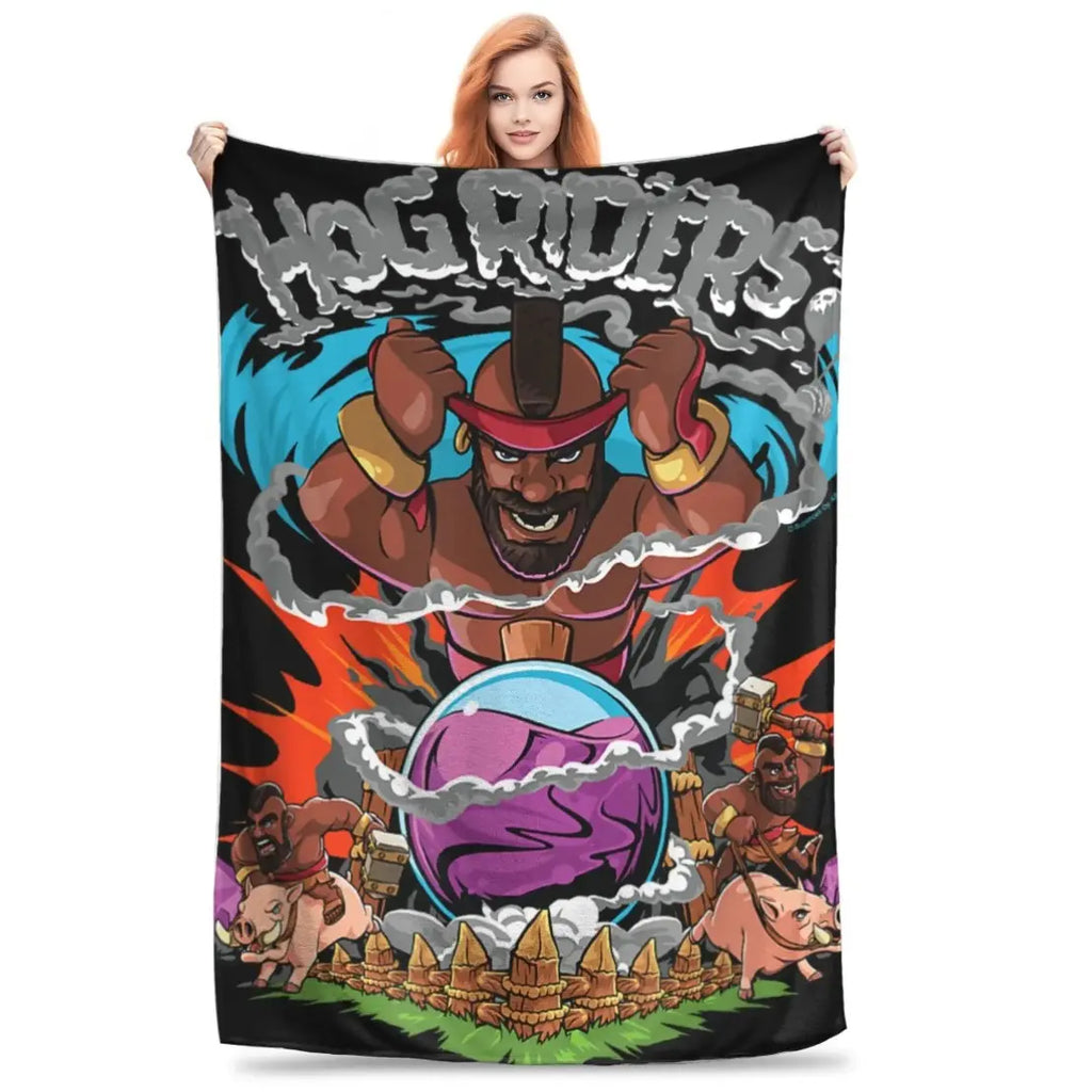 Clash Royale Game Super Soft Blanket Kids Plush Throw Blanket Street Trend Couch Bed Flannel Bedspread Sofa Bed Cover Christmas gift Dream Weave Home - View 23