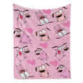Cowardly Dog - Courage Pink Cartoon Blanket Soft Funny Throw Blanket Cozy Lightweight Plush Portable Cover Blanket For Sofa,Warm Gift For Birthday,Christmas,Multiple Blanket - View 8
