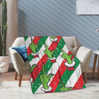 Funny Cartoon Christmas Print Super Soft Flannel Blanket, multi-purpose, suitable for sofa, bedroom, office or camping, suitable for all seasons - View 4