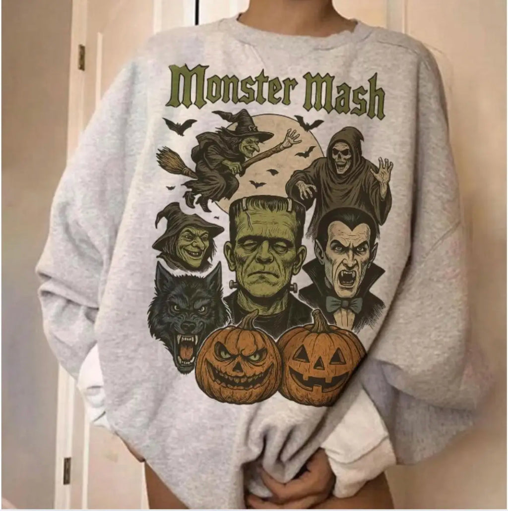 Retro Halloween Shirt, Horror Halloween Sweatshirt, Spooky Vibes Tshirt, Scary Movie Shirt, Trendy Halloween Hoodie - View 1