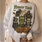Retro Halloween Shirt, Horror Halloween Sweatshirt, Spooky Vibes Tshirt, Scary Movie Shirt, Trendy Halloween Hoodie - View 1