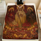 Santa Muerte Flannel Blanket Super Soft Warm Cozy Acceptance Of Fate Theme Throw For Couch Bed Living Room Travel Home Decor Unique Birthday Christmas Gift - View 13