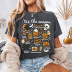 Tis The Season Halloween Sweatshirt, Cute Fall Graphic Tee, Pumpkin Witch Shirt, Trendy Halloween Gift Top,  Unisex Womenswear