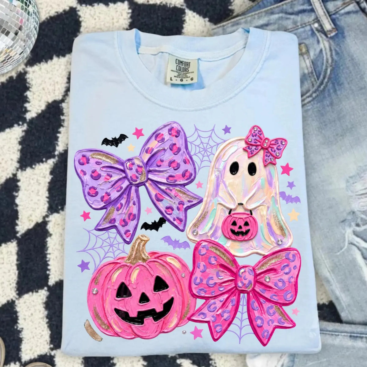 Comfort Colors Preppy Ghost Coquette Shirt Cotton Tee