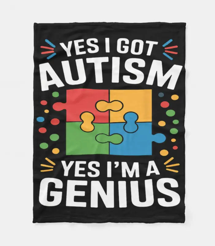 Autism Awareness Printed Flannel Fleece Blanket for Kids, 1-Piece Flannel Fabric, Funny Puzzle Design, Printed Style Brightens Rooms for Room Decor & House Decor - View 2