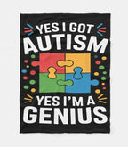 Autism Awareness Printed Flannel Fleece Blanket for Kids, 1-Piece Flannel Fabric, Funny Puzzle Design, Printed Style Brightens Rooms for Room Decor & House Decor - View 2