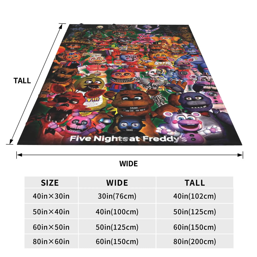 Cute Five Nights At Freddy's Blankets for Girls Boys Throw Cartoon Blanket Super Warm Soft Plush Lightweight Fleece Flannel Blanket Christmas Birthday Winter Sofa Bedding Blanket 40x30In - View 2
