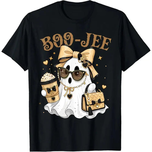 Boo-JEE Cute Ghost Boujee for Women Halloween T-Shirt casual short-sleeve top