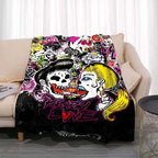 3dED- HARDY Tattoo Tiger Skull Blanket Living Room Bedroom Sofa Soft and Comfortable Warm Blanket Office Leisure Blanket - View 13