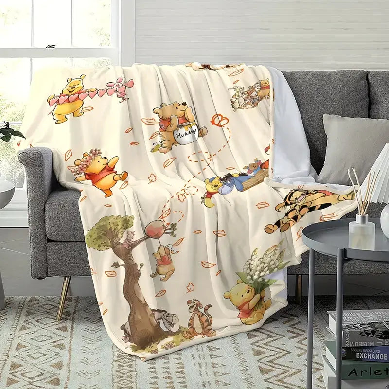 [SummerVibes] DISNEY CLASSIC Winnie the Pooh Blanket, shawl, tapestry, office nap blanket, soft and comfortable sofa decoration, outdoor sports multi-purpose blanket - View 2