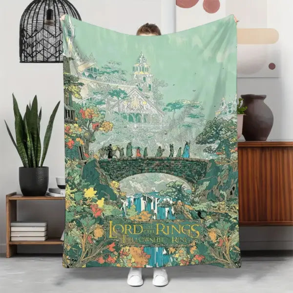 Lord Of The Rings Flannel Throw Middle Earth Landscape Ultra Soft Warm Fabric All Season Comfort Perfect For Sofa Bed nap Chair Decor Durable Machine Washable Long Lasting Quality blankets ultra-soft throw blanket - View 10