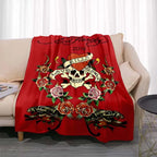 3dED- HARDY Tattoo Tiger Skull Blanket Living Room Bedroom Sofa Soft and Comfortable Warm Blanket Office Leisure Blanket - View 31
