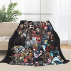 Halloween Blanket No You Hang Up Horror Movie Character Blanket Gift Serial Killers Blanket Spooky Season Couch Bed Sofa Soft Lightweight Warm Cozy Flannel Fleece Bed Blanket Microfiber Furry horror blanket Thin-style air conditioning blanket - View 4