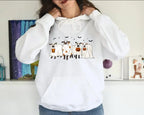 Ghost Cows Halloween Crewneck - Sweatshirt - Hoodie, Gildan Sweatshirt, Full Color, For Men, For Women, Casual, Classic Fashion, Full Sizes, Tee Print Womenswear Tops