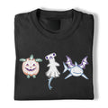 Cute Halloween Sea Animals T-Shirt Pumpkin Turtle Ghost Shark Bat Wings Graphic Tee for Spooky Ocean Animal Lovers Unisex Gift