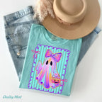 Comfort Colors Preppy Halloween Ghost Cotton Tee Unisex
