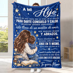Mama&Papa Inspirational Blanket for Daughters&Son-the perfect graduation gift, birthday present, back-to-school gift, or Christmas present. Features pink butterfly embellishments and makes a lovely addition to your daughter’s bedroom. - View 13
