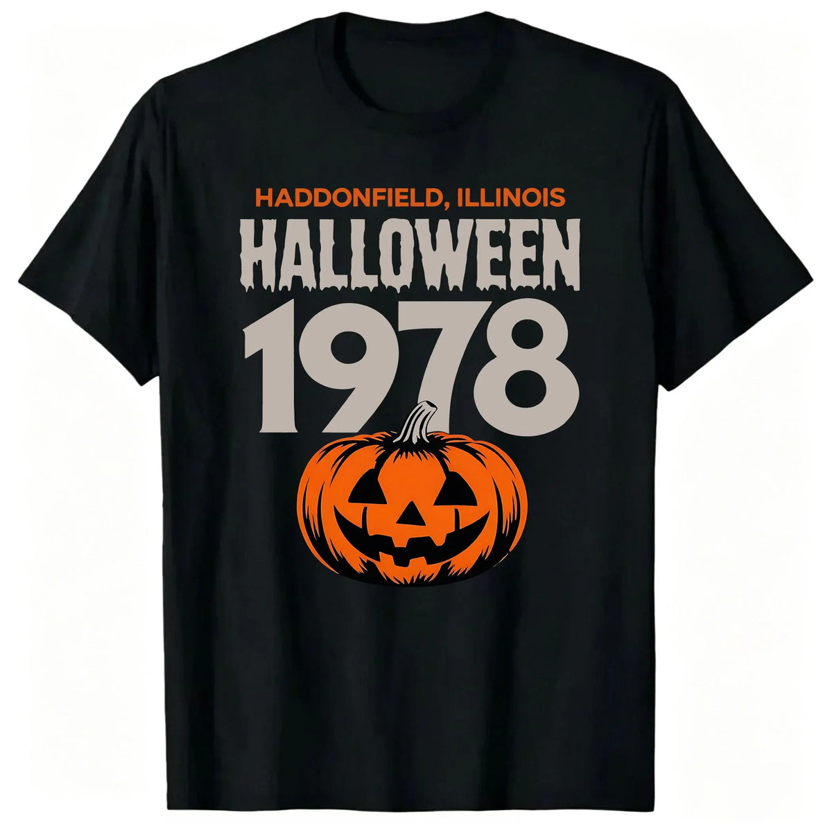 Men's Unisex Print T-Shirt, Menswear Streetwear Round Neck Soft Retro 90s Horror Movie Graphic Tee with Jack-O-Lantern Designs for Halloween Parties, Casual Short Sleeve Everyday Top,sohochic