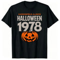 Men's Unisex Print T-Shirt, Menswear Streetwear Round Neck Soft Retro 90s Horror Movie Graphic Tee with Jack-O-Lantern Designs for Halloween Parties, Casual Short Sleeve Everyday Top,sohochic - View 9