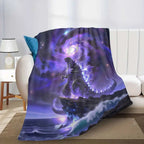 Galaxy Cosmic Dragon Antipilling Flannel Throwblanket - Nebula Sky & Ocean Cliff Fantasy Print, Ultra Soft, Warm, Breathable, Lightweight, Wrinkle Resistant, Ideal for Bedroom Decor, Holiday Gift, Fits Most Beds and Sofas (TikTok Shop Spring Glowup), Soft - View 5